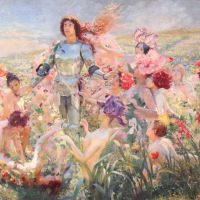 Georges Rochegrosse Le Chevalier Aux Fleurs Ca.1894