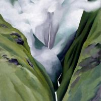Georgia O Keeffe Waterfall No. Iii - Lao Valley 1939 Hand Painted Reproduction