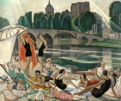 art oil painting reproduction of  Gerda Wegener On The Banks Of The Loire 1926 museum quality handmade