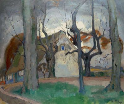art oil painting reproduction of  Germ De Jong A Farmhouse In Winter museum quality handmade