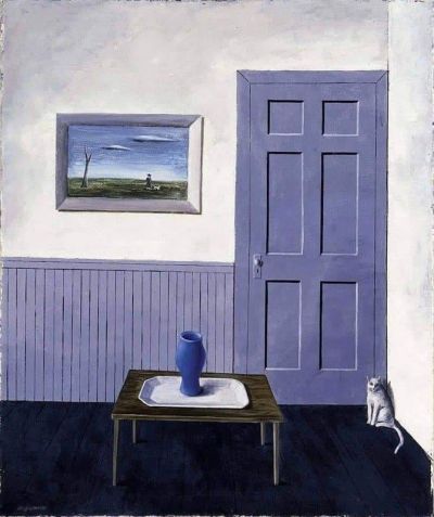 art oil painting reproduction of  Gertrude Abercrombie White Cat museum quality handmade
