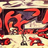 Giacomo Balla Design For Living Room Furnishings