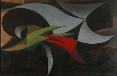 art oil painting reproduction of  Giacomo Balla Insidie Di Guerra museum quality handmade