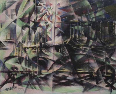 art oil painting reproduction of  Giacomo Balla Speeding Automobile museum quality handmade