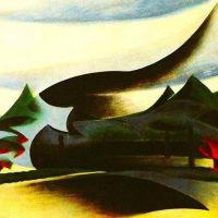 Giacomo Balla Warship Widow And Wind - Veil Of Vedova And Landscape