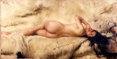 art oil painting reproduction of  Giacomo Grosso La Nuda 1896 museum quality handmade