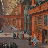 Gianfilippo Usellini The Magic Library Hand Painted Reproduction