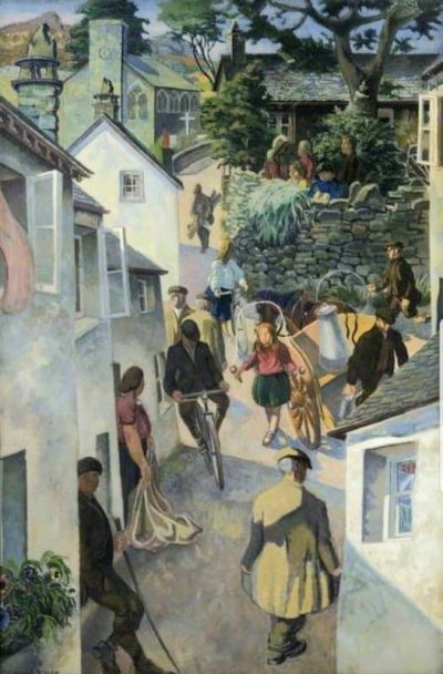 art oil painting reproduction of  Gilbert Spencer The School On Peggy Hill Ambleside 1952 museum quality handmade
