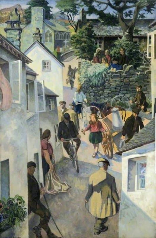 Gilbert Spencer The School On Peggy Hill Ambleside 1952 museum quality