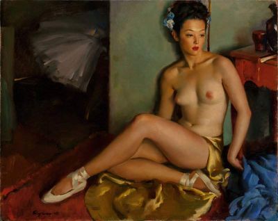 art oil painting reproduction of  Gillette Elvgren Ballerina museum quality handmade