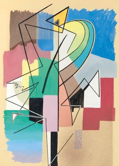 art oil painting reproduction of  Gino Severini Danseuse Abstraite C. 1958 museum quality handmade