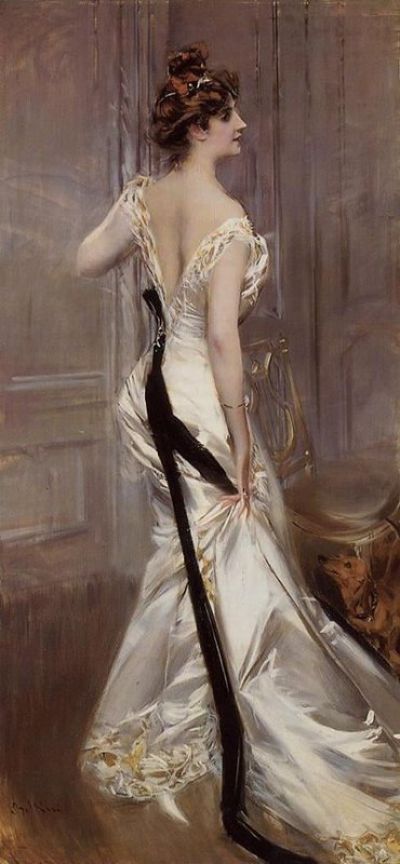 art oil painting reproduction of  Giovanni Boldini Black Ribbon C. 1910 museum quality handmade