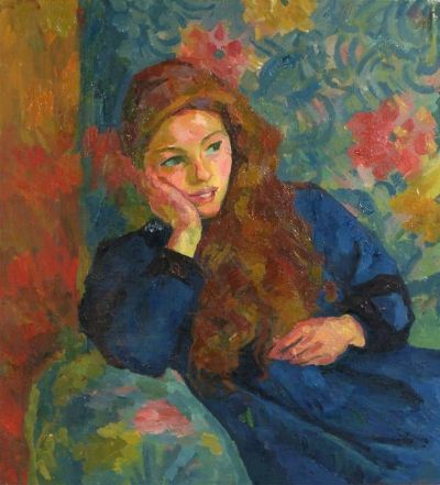 art oil painting reproduction of  Giovanni Giacometti Ottilia 1913 museum quality handmade