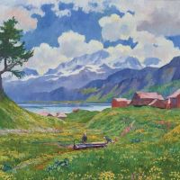 Giovanni Giacometti Spring Landscape 1926