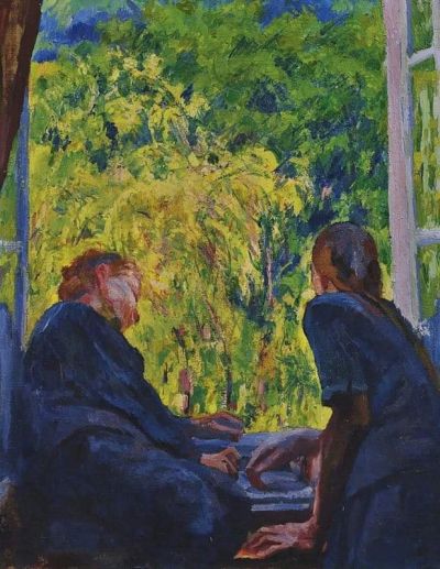 art oil painting reproduction of  Giovanni Giacometti Summer Morning 1917 museum quality handmade