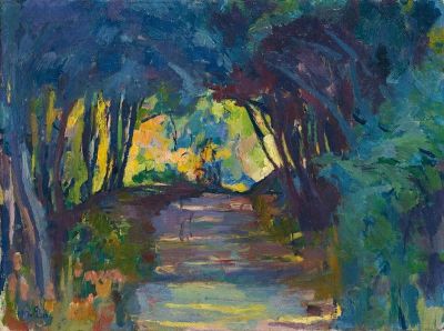 art oil painting reproduction of  Giovanni Giacometti Waldweg 1917 museum quality handmade