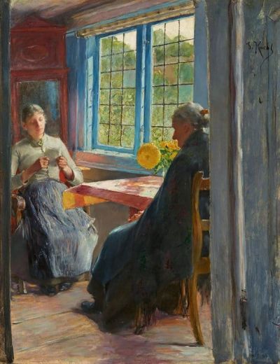 art oil painting reproduction of  Gotthardt Kuehl The Letter museum quality handmade