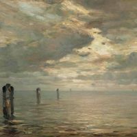 Guglielmo Ciardi In The Laguna Venice