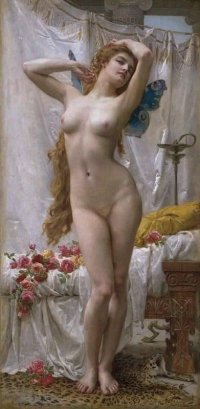art oil painting reproduction of  Guillaume Seignac The Awakening Of Psyche museum quality handmade