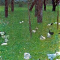 Gustav Klimt After The Rain - Garden With Chickens In St. Agatha