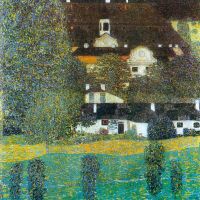 Gustav Klimt Castle Chamber At Attersee 2 Hand Painted Reproduction