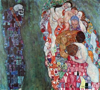 art oil painting reproduction of  Gustav Klimt Death And Life museum quality handmade