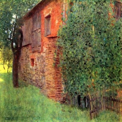 art oil painting reproduction of  Gustav Klimt Farmhouse In Chamber In Attersee museum quality handmade
