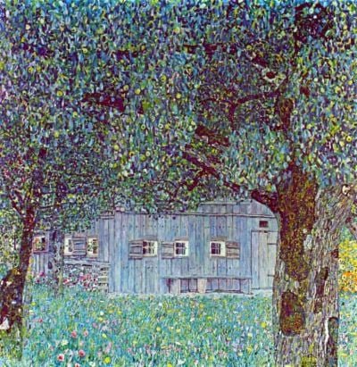 art oil painting reproduction of  Gustav Klimt Farmhouse In Upper Austria museum quality handmade