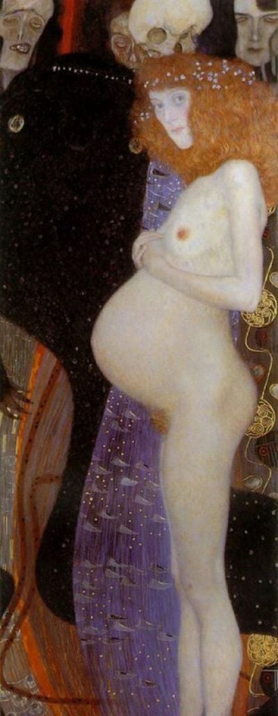 art oil painting reproduction of  Gustav Klimt Hope 1 - 1903 museum quality handmade
