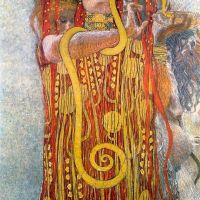 Gustav Klimt Hygeia Hand Painted Reproduction