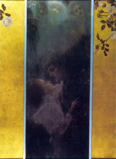 art oil painting reproduction of  Gustav Klimt Love - 1895 museum quality handmade
