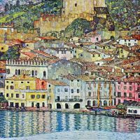 Gustav Klimt Malcesine On Lake Garda Hand Painted Reproduction