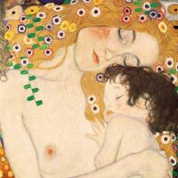 Gustav Klimt Mother And Child Hand Painted Reproduction