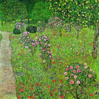Gustav Klimt Orchard With Roses 1912 Hand Painted Reproduction
