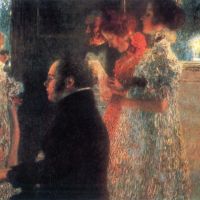 Gustav Klimt Schubert At The Piano