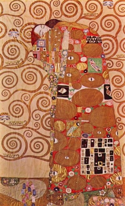 art oil painting reproduction of  Gustav Klimt Stoclet Frieze - The Embrace museum quality handmade