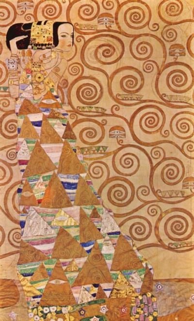 art oil painting reproduction of  Gustav Klimt Stoclet Frieze - The Expectation museum quality handmade