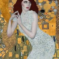 Gustav Klimt Style artwork on canvas