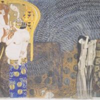 Gustav Klimt The Beethoven Frieze Hostile Powers - Far Wall - 1902 Hand Painted Reproduction