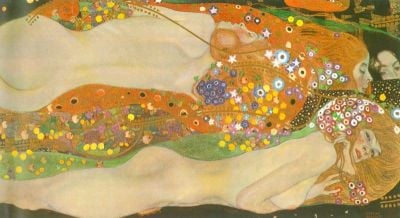 art oil painting reproduction of  Gustav Klimt Water Snakes - Friends 2 museum quality handmade
