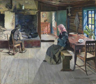 art oil painting reproduction of  Gustav Wentzel The Retired Farmers museum quality handmade
