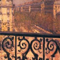 Gustave Caillebotte A Balcony In Paris Hand Painted Reproduction