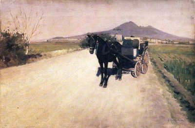 art oil painting reproduction of  Gustave Caillebotte A Road To Naple museum quality handmade