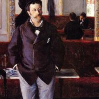 Gustave Caillebotte At The Cafe Hand Painted Reproduction