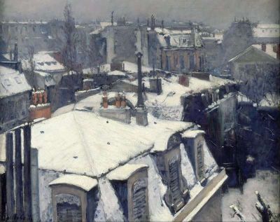 art oil painting reproduction of  Gustave Caillebotte Effet De Neige museum quality handmade