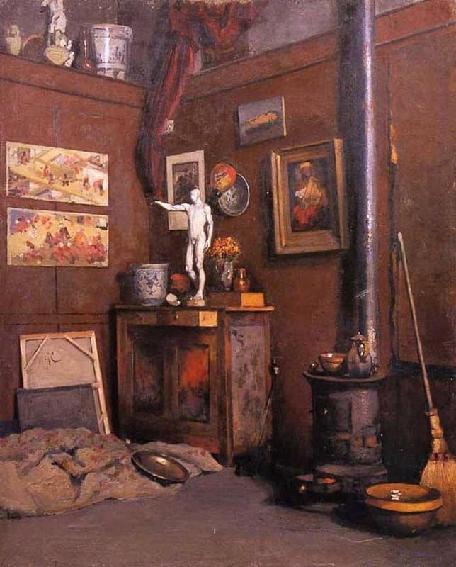 Gustave Caillebotte Inside A Studio Or Inside The Studio With Stove 1872-74 museum quality