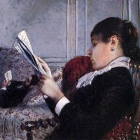 Gustave Caillebotte Interior Woman Reading 1880
