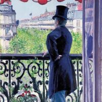Gustave Caillebotte L Homme Au Balcon Boulevard Haussmann 1880