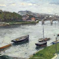 Gustave Caillebotte La Berge Et Le Pont D Argenteuil 1882