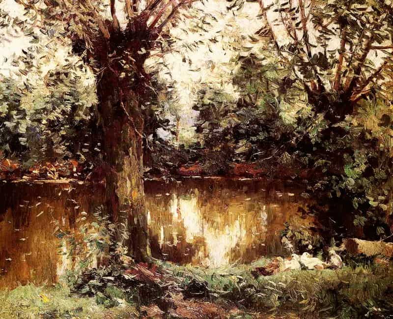 Gustave Caillebotte Landscape Banks Of The Yerres Ca. 1875 museum quality